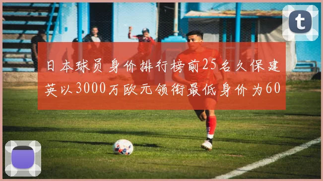 日本球员身价排行榜前25名久保建英以3000万欧元领衔最低身价为600万欧元